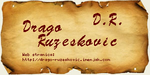 Drago Ružesković vizit kartica